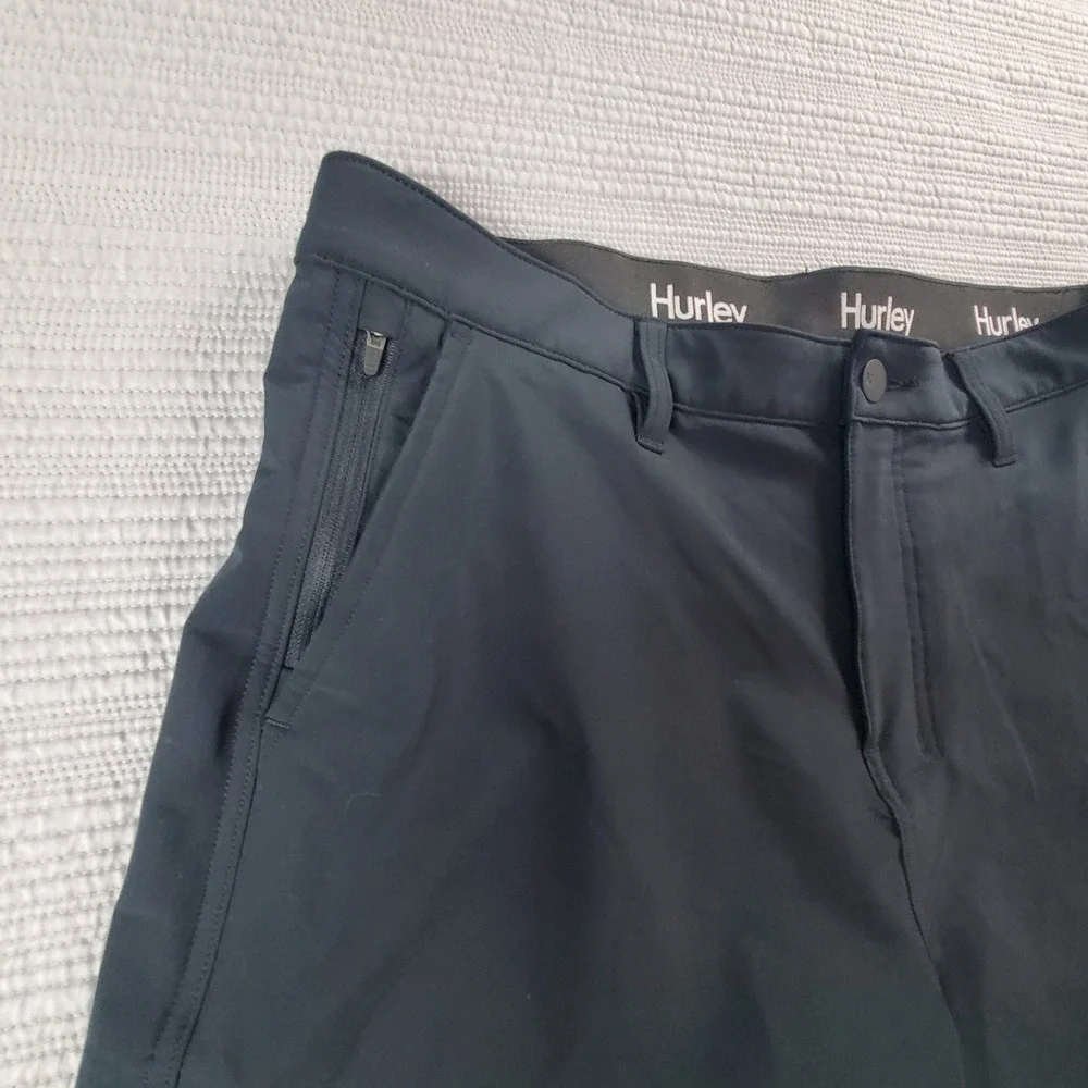 Hurley Mens Hybrid Shorts Size 34 Charcoal Gray Zipper Pockets HMS25-17550